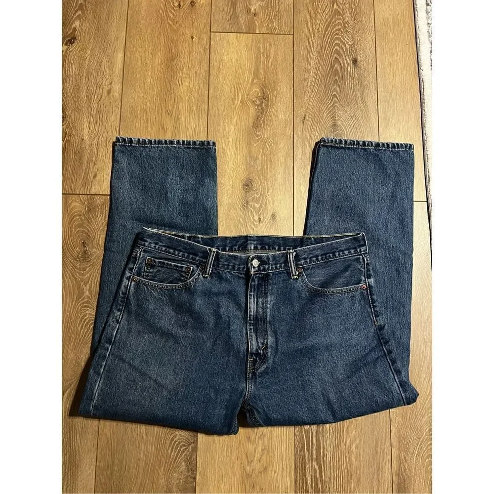 Levi’s 505 Men’s Size 40x30 Jeans Blue Denim Relaxed Fit Dark Wash Straight Leg